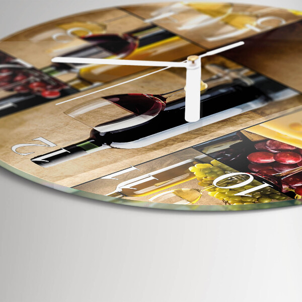 Horloge ronde Bouteille de vin