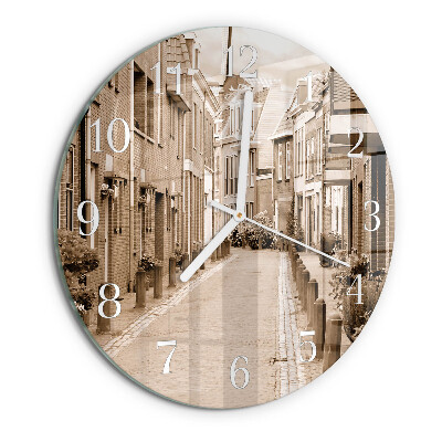 Horloge ronde Avenue Sepia