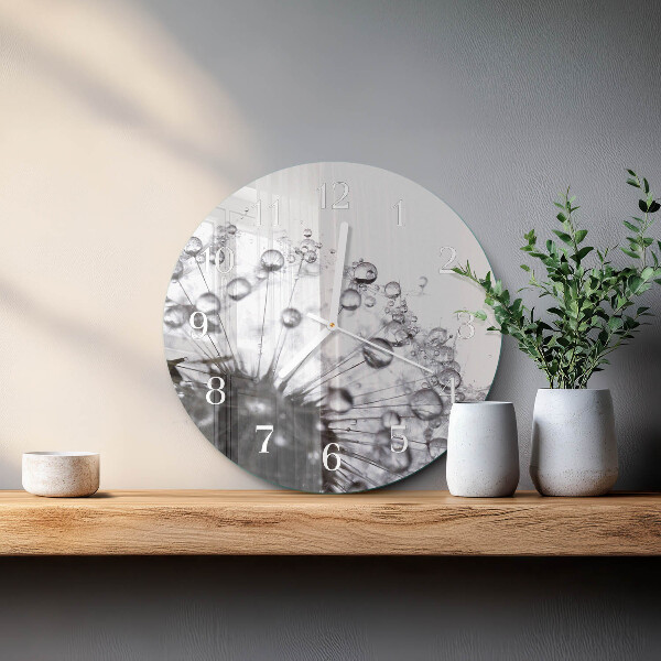 Horloge ronde Pissenlit