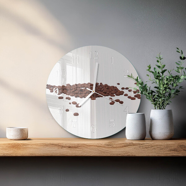 Horloge ronde Café en grains