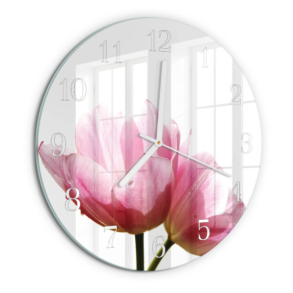 Horloge ronde Tulipes