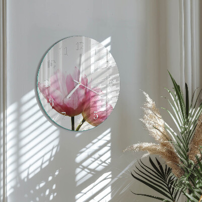 Horloge ronde Tulipes