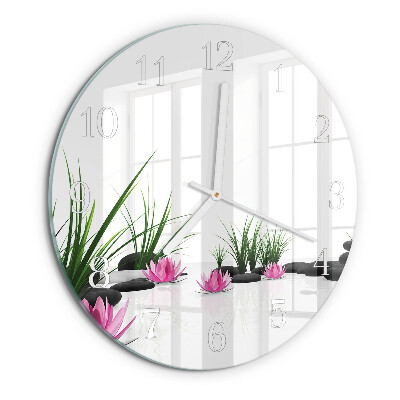 Horloge ronde Fleur de lotus