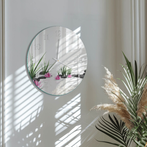 Horloge ronde Fleur de lotus