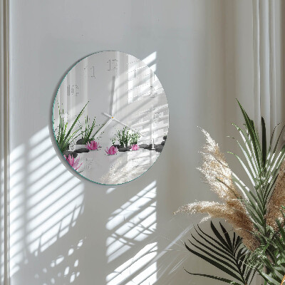Horloge ronde Fleur de lotus