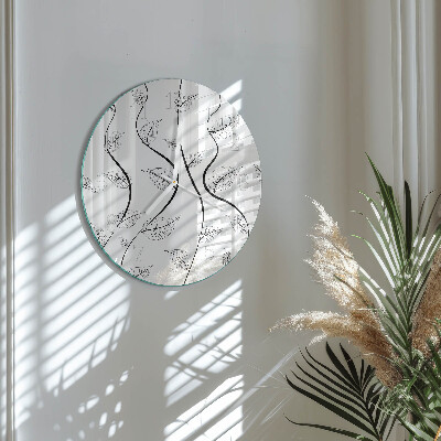 Horloge ronde L'art des feuilles