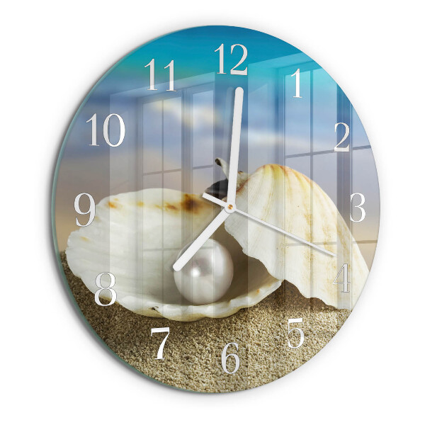Horloge ronde Perle de coquillage
