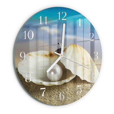 Horloge ronde Perle de coquillage