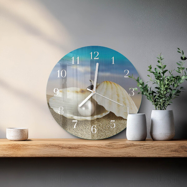 Horloge ronde Perle de coquillage
