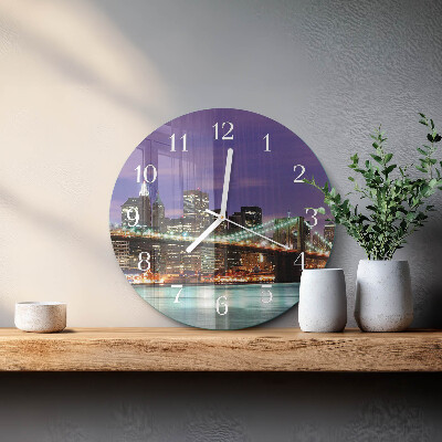 Horloge ronde Pont Horizon