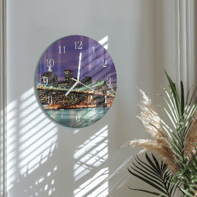 Horloge ronde Pont Horizon