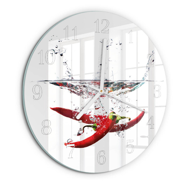 Horloge ronde piments