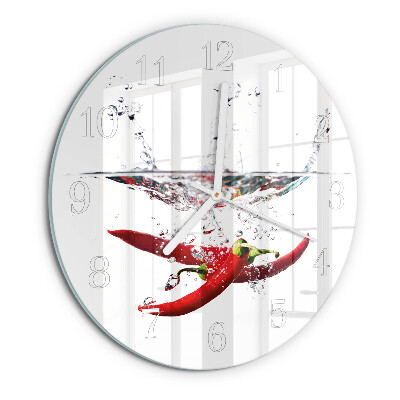 Horloge ronde piments