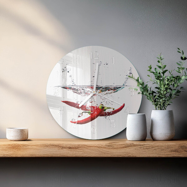 Horloge ronde piments
