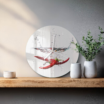 Horloge ronde piments