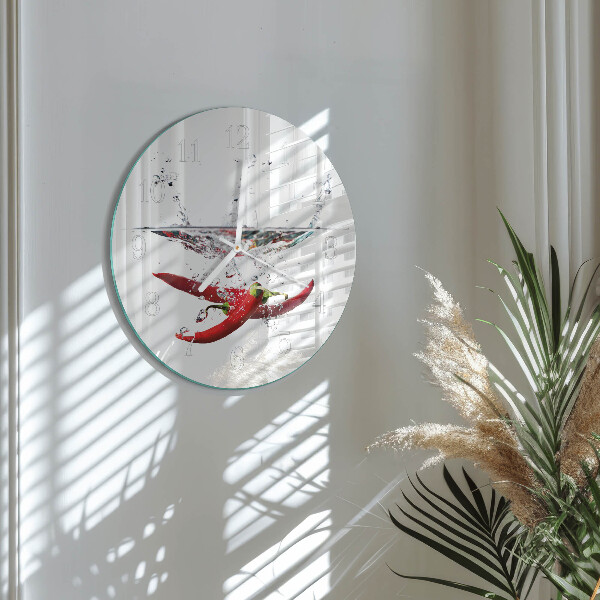 Horloge ronde piments