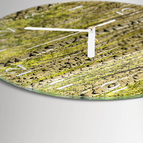 Horloge ronde Forêt de bouleaux