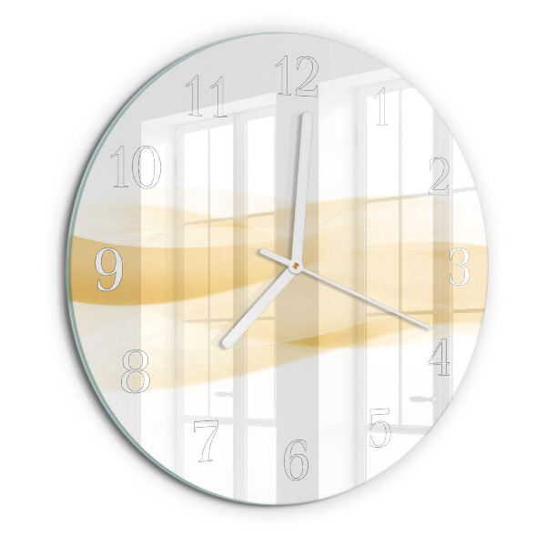 Horloge ronde Vague abstraite