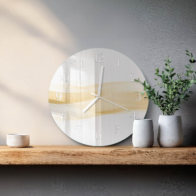 Horloge ronde Vague abstraite