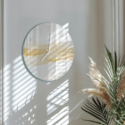 Horloge ronde Vague abstraite
