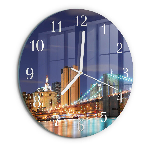 Horloge ronde Pont horizontal