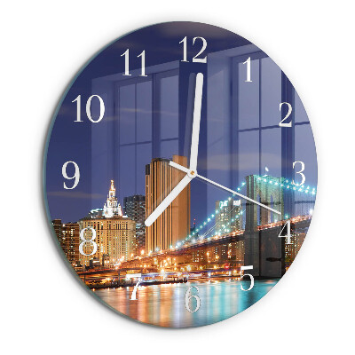 Horloge ronde Pont horizontal