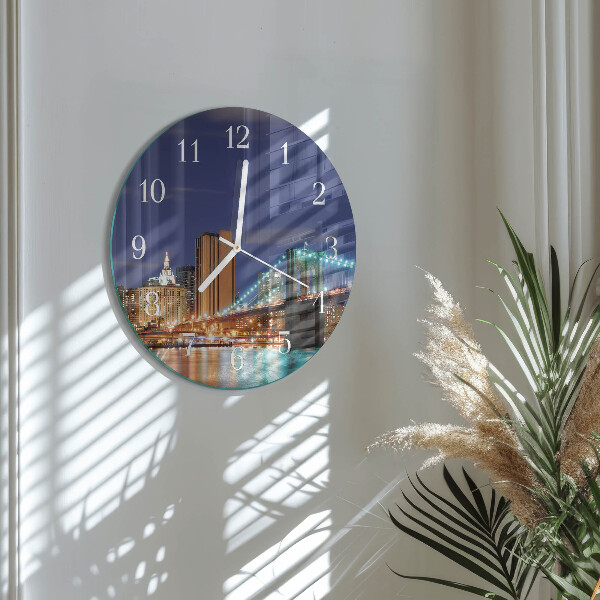 Horloge ronde Pont horizontal