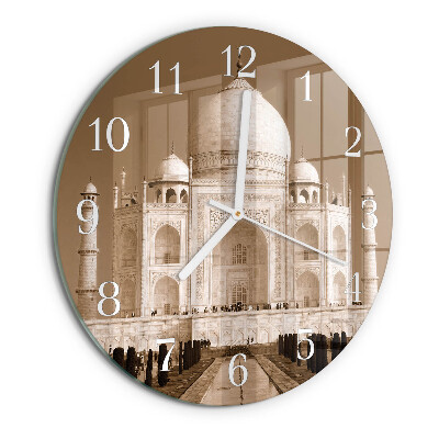 Horloge ronde Taj Mahal Sépia