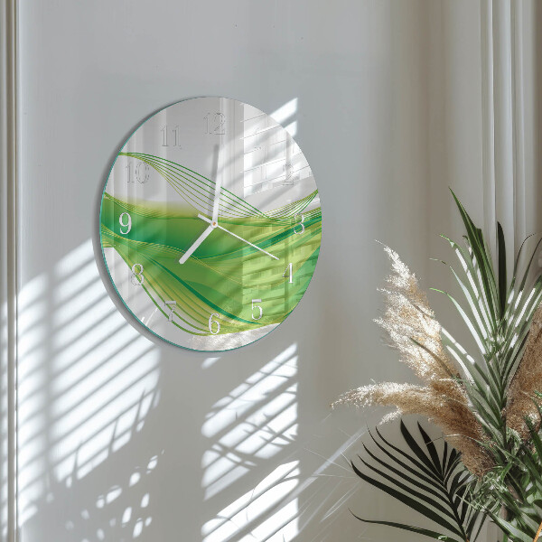 Horloge ronde Lignes abstraites