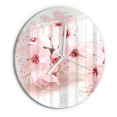 Horloge ronde Fleurs