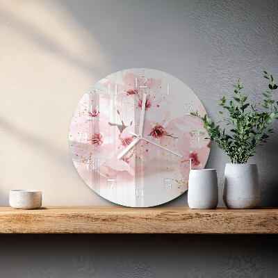 Horloge ronde Fleurs
