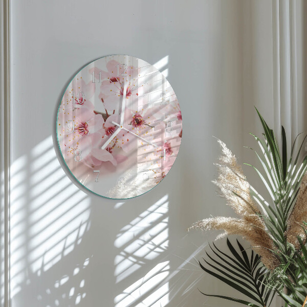 Horloge ronde Fleurs