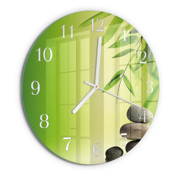 Horloge ronde Pierres de bambou