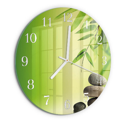 Horloge ronde Pierres de bambou