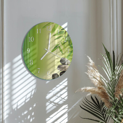 Horloge ronde Pierres de bambou