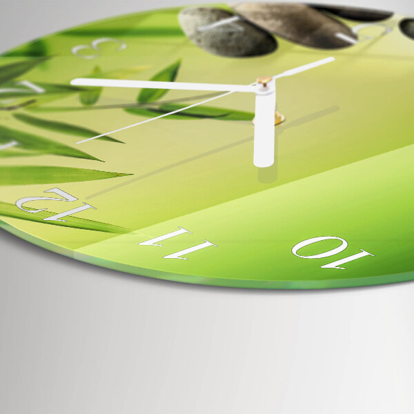 Horloge ronde Pierres de bambou