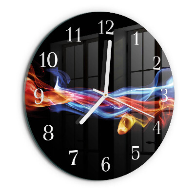 Horloge ronde Fumée abstraite
