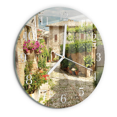 Horloge ronde Allée des fleurs