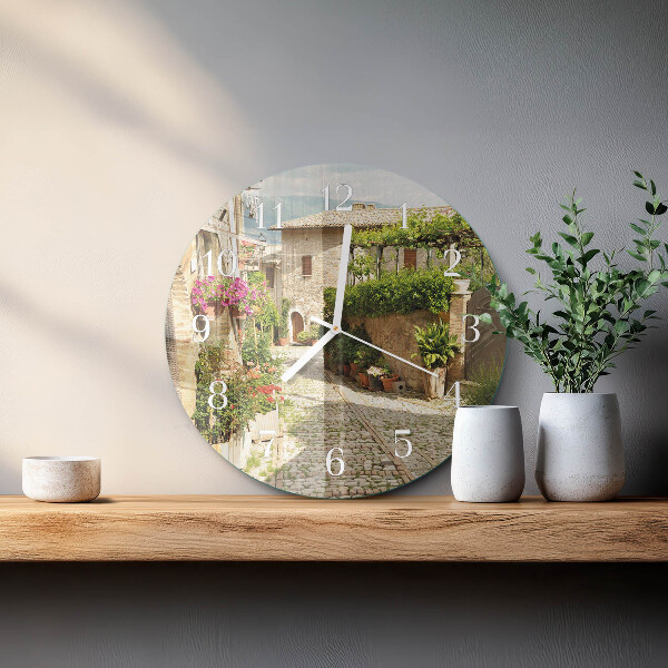 Horloge ronde Allée des fleurs