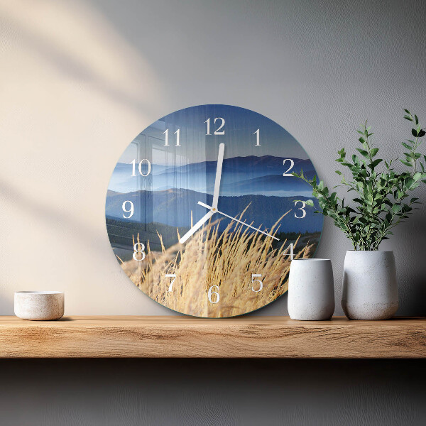 Horloge ronde Herbe des montagnes