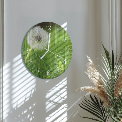 Horloge ronde Pissenlit