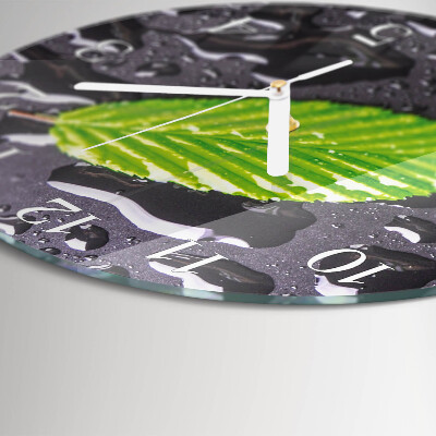 Horloge ronde Feuille