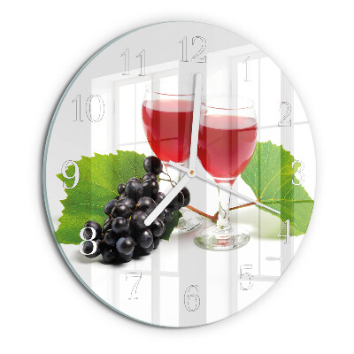 Horloge ronde Raisins pour le vin