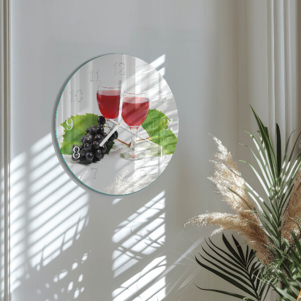 Horloge ronde Raisins pour le vin