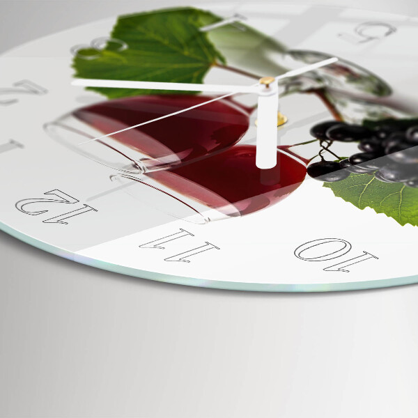 Horloge ronde Raisins pour le vin
