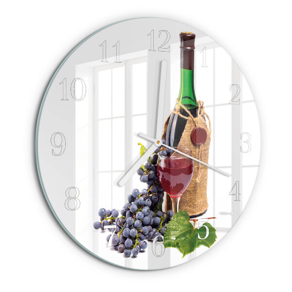 Horloge ronde Raisins pour le vin