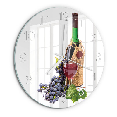 Horloge ronde Raisins pour le vin