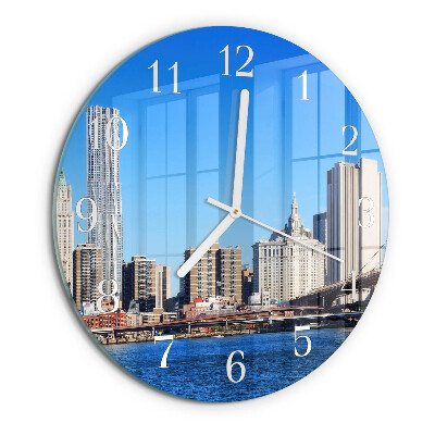 Horloge ronde Horizon Sepia