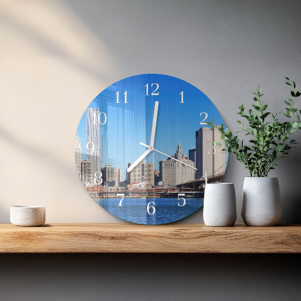 Horloge ronde Horizon Sepia