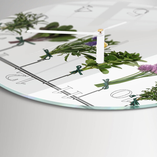 Horloge ronde herbes